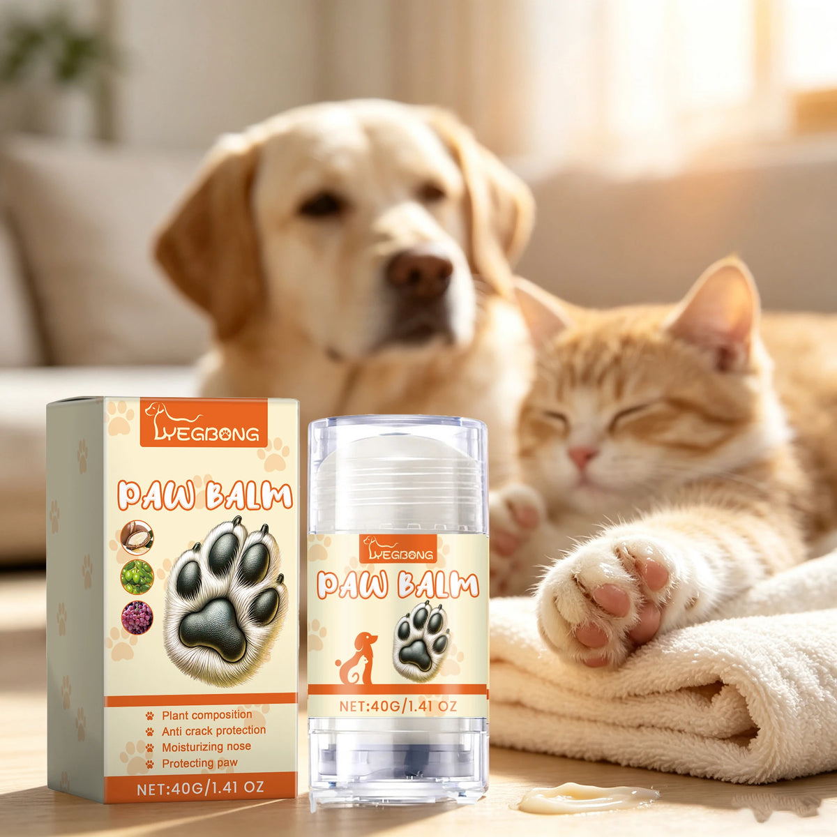 Yegbong Deep Moisturizing Pet Paw Balm Stick Plant Formula