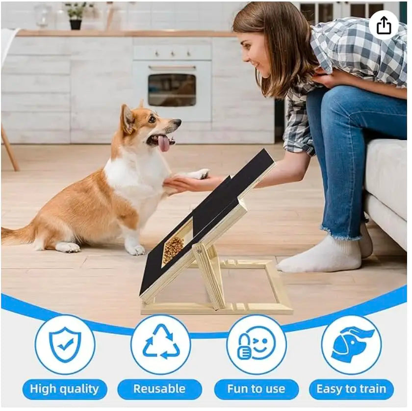 Premium Wooden Dog Nail Scratching Board With Hidden Treat Storage