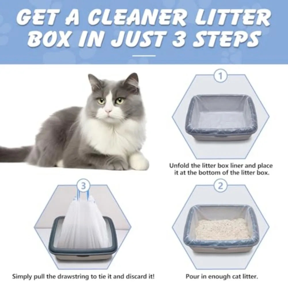 Heavy Duty Cat Litter Box Liners With Reliable Odor Protection