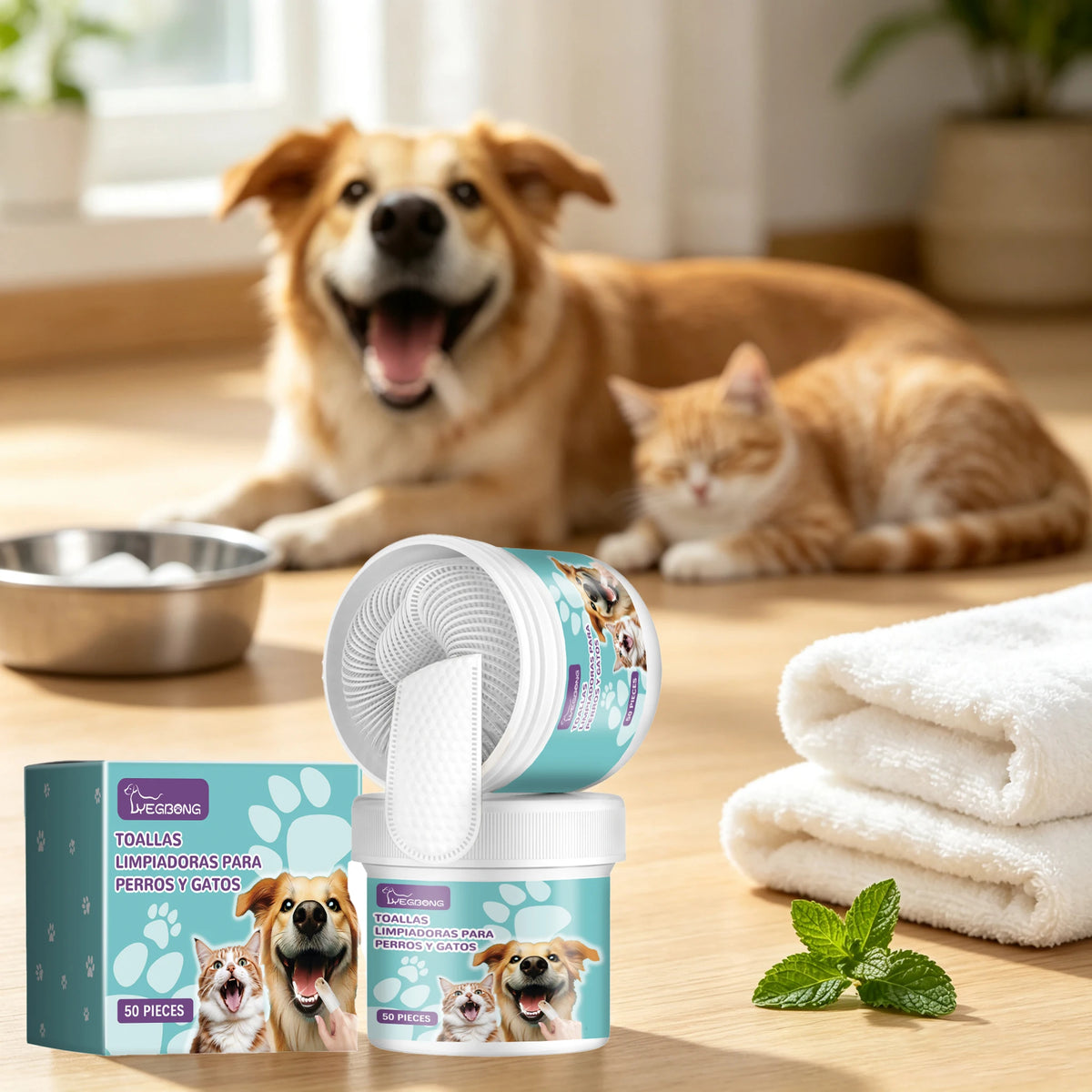 Yegebong Pet Dental Cleaning Wipes Prevent Plaque And Tartar