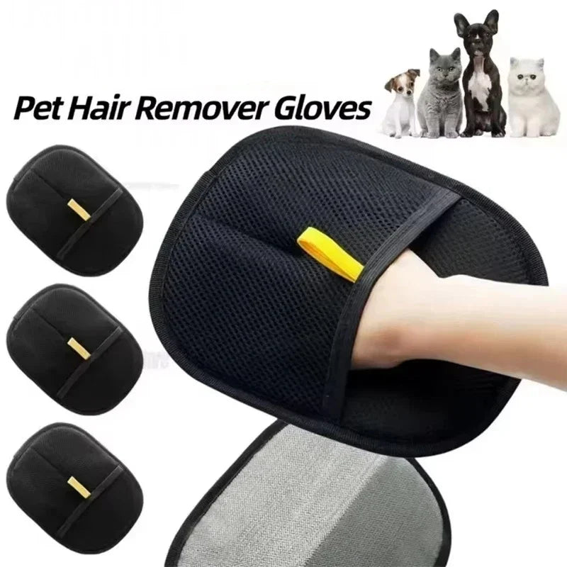 Static Double Sided Pet Hair Grooming Glove Reusable Lint Tool