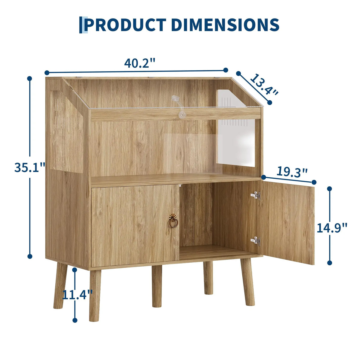 Wooden Hamster Cage Spacious Small Pet Home Enclosure