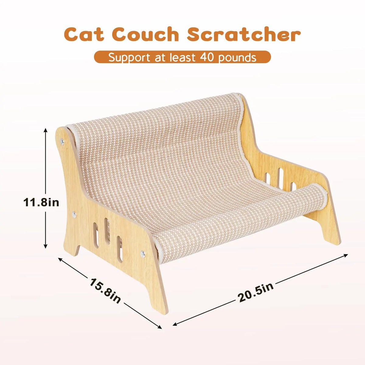 Sisal Cat Scratcher Bed With Comfortable Lounging Platform