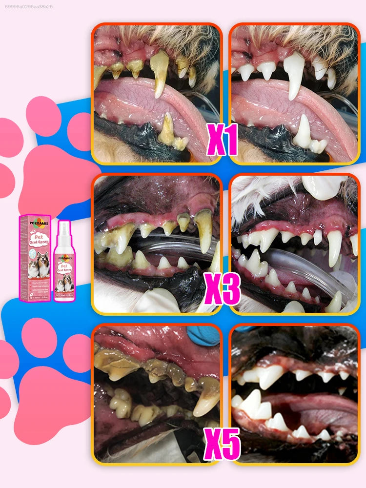 Natural Pet Dental Spray For Fresh Breath And Tartar Control
