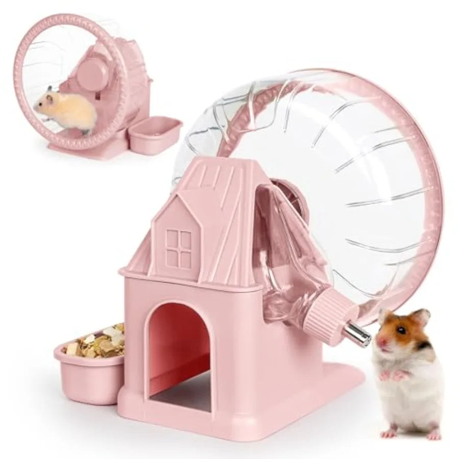 Quiet Hamster Exercise Wheel With Hideout And Water Bottle