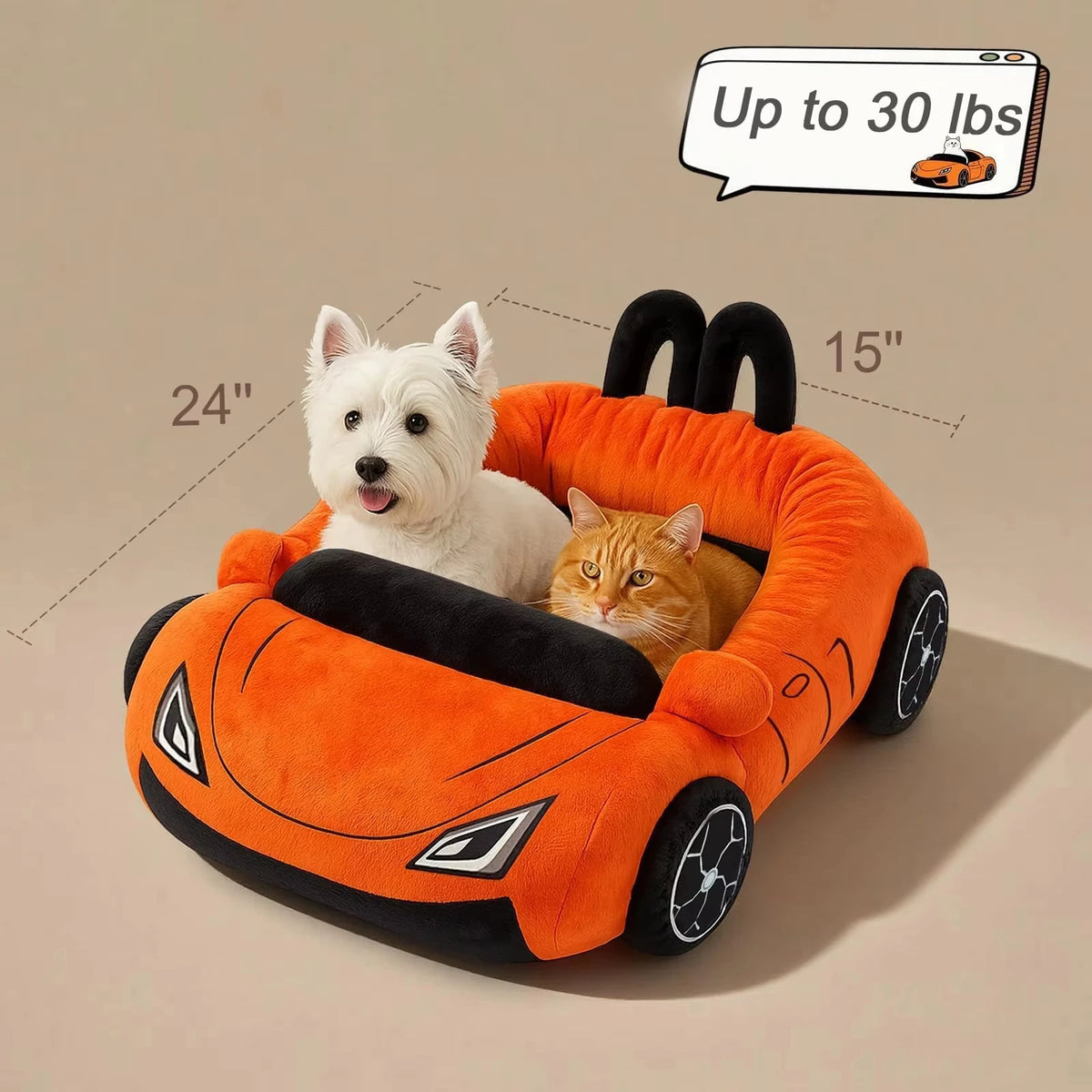 CWV Soft Coral Fleece Supercar Design Puppy Cat Bed
