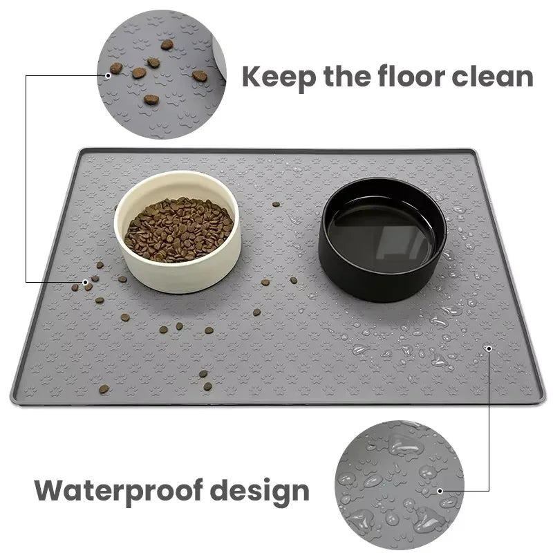 Elevated Wooden Cat Feeder With Three Stainless Steel Pet Bowls