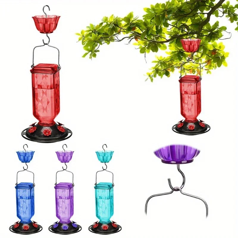 Leak Proof Plastic Hummingbird Feeder With Hanging Garden Design