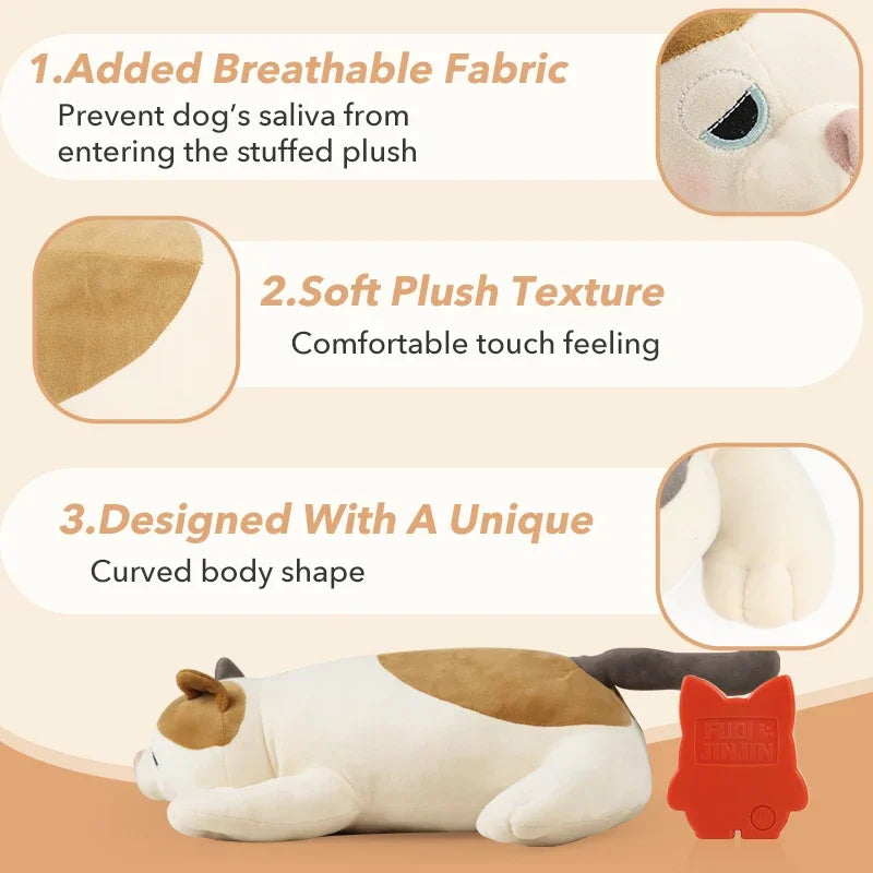 Plush Dragon Heartbeat Puppy Toy for Anxiety Relief Sleep Aid