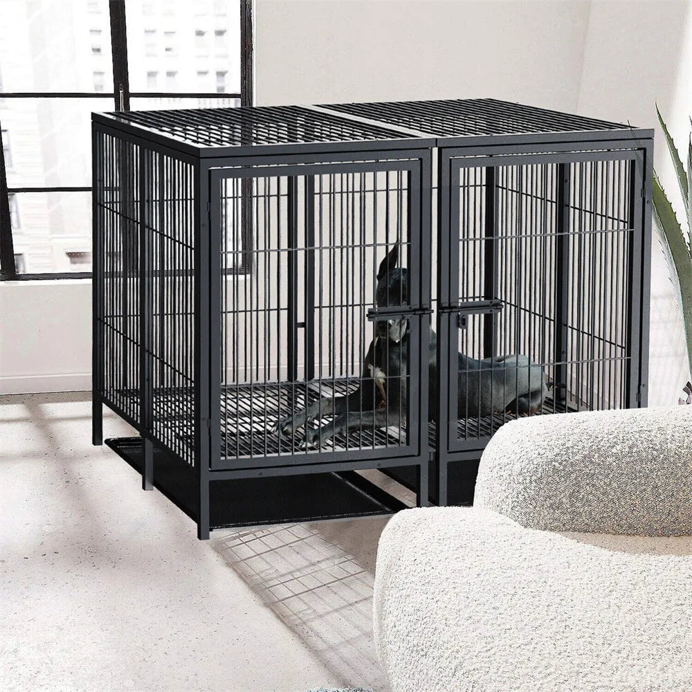 Borwart Heavy Duty Dog Crate With Removable Divider Tray