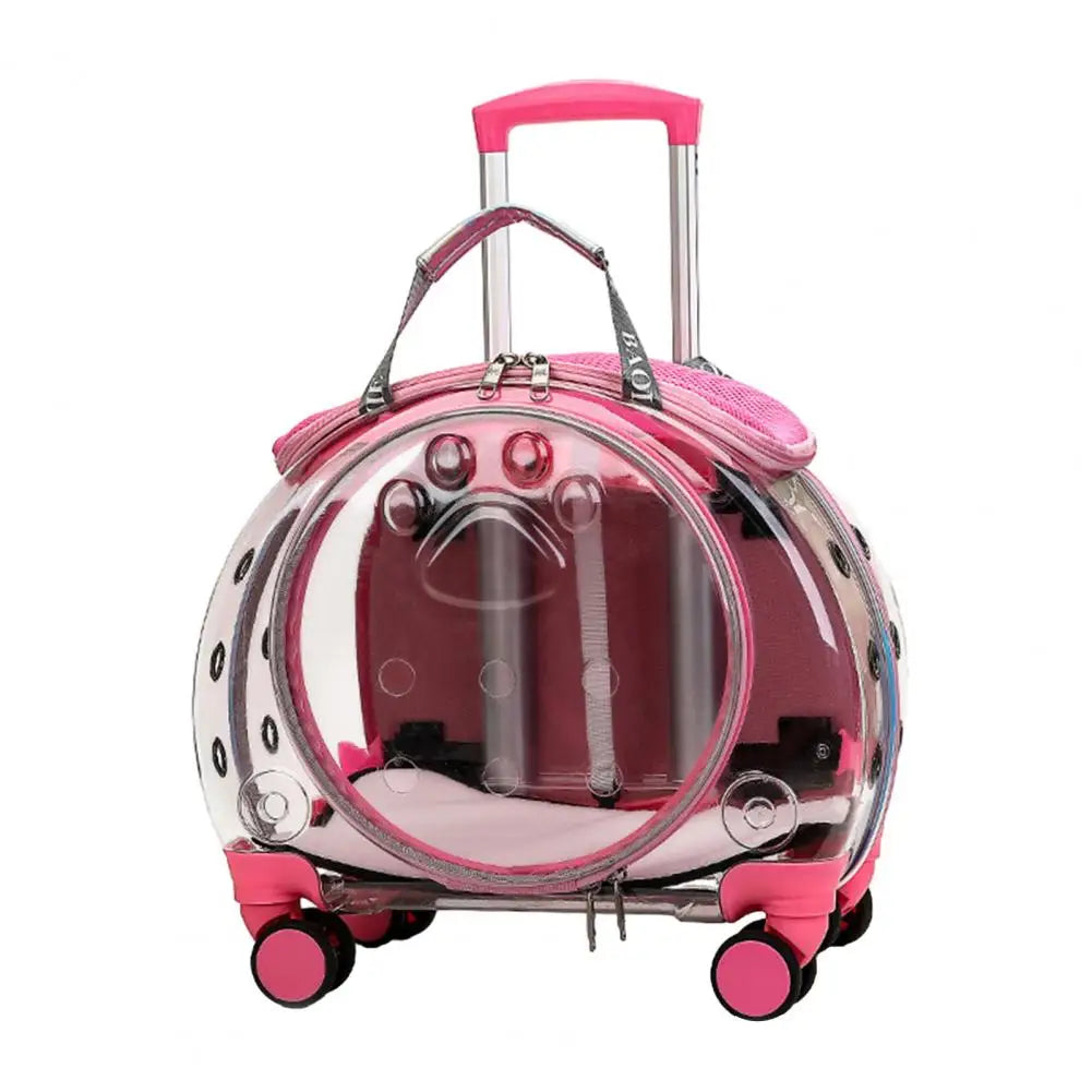 Durable Pet Trolley Backpack Carrier For Cats And Dogs Travel