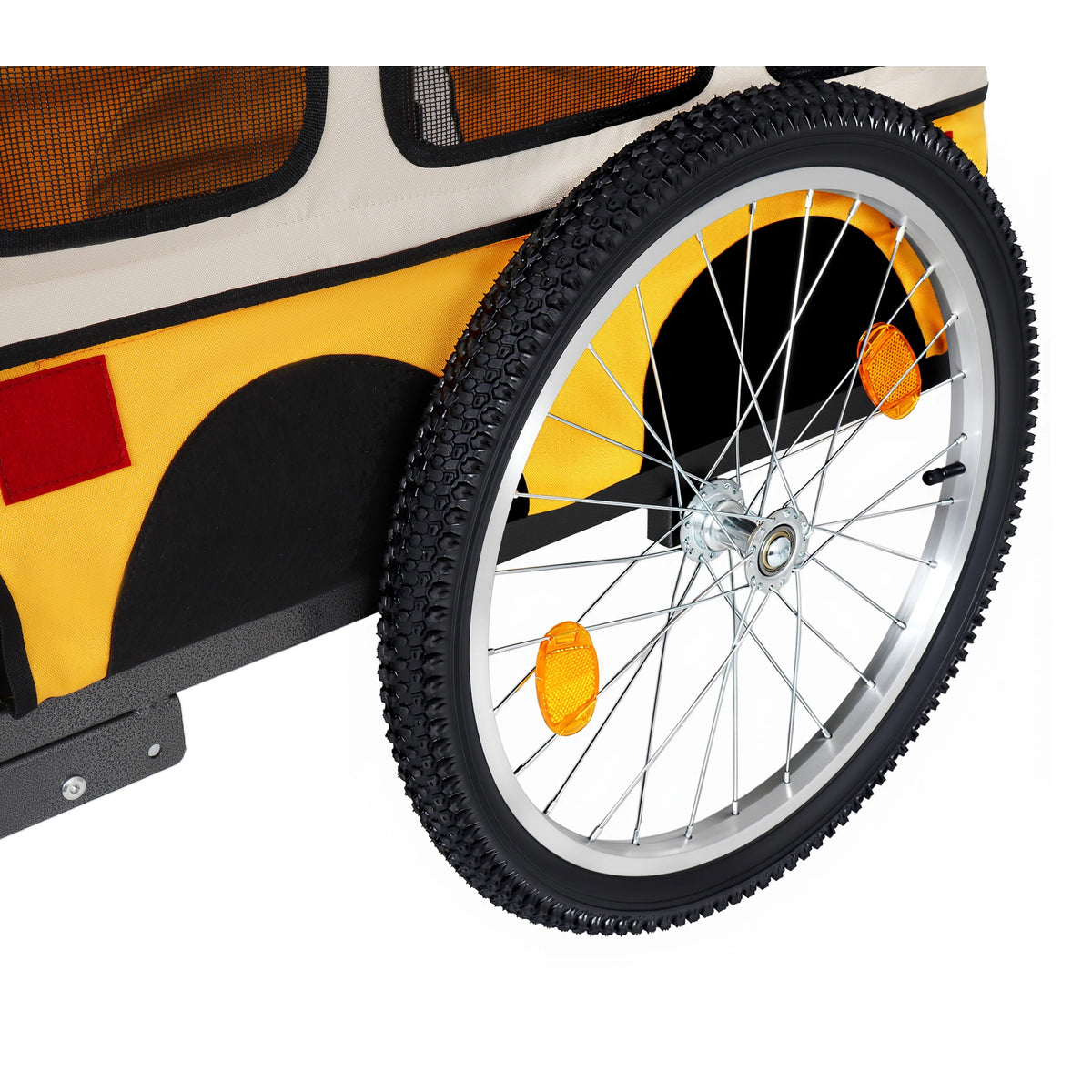 Foldable Dog Bike Trailer With Steel Frame And Pneumatic Tires