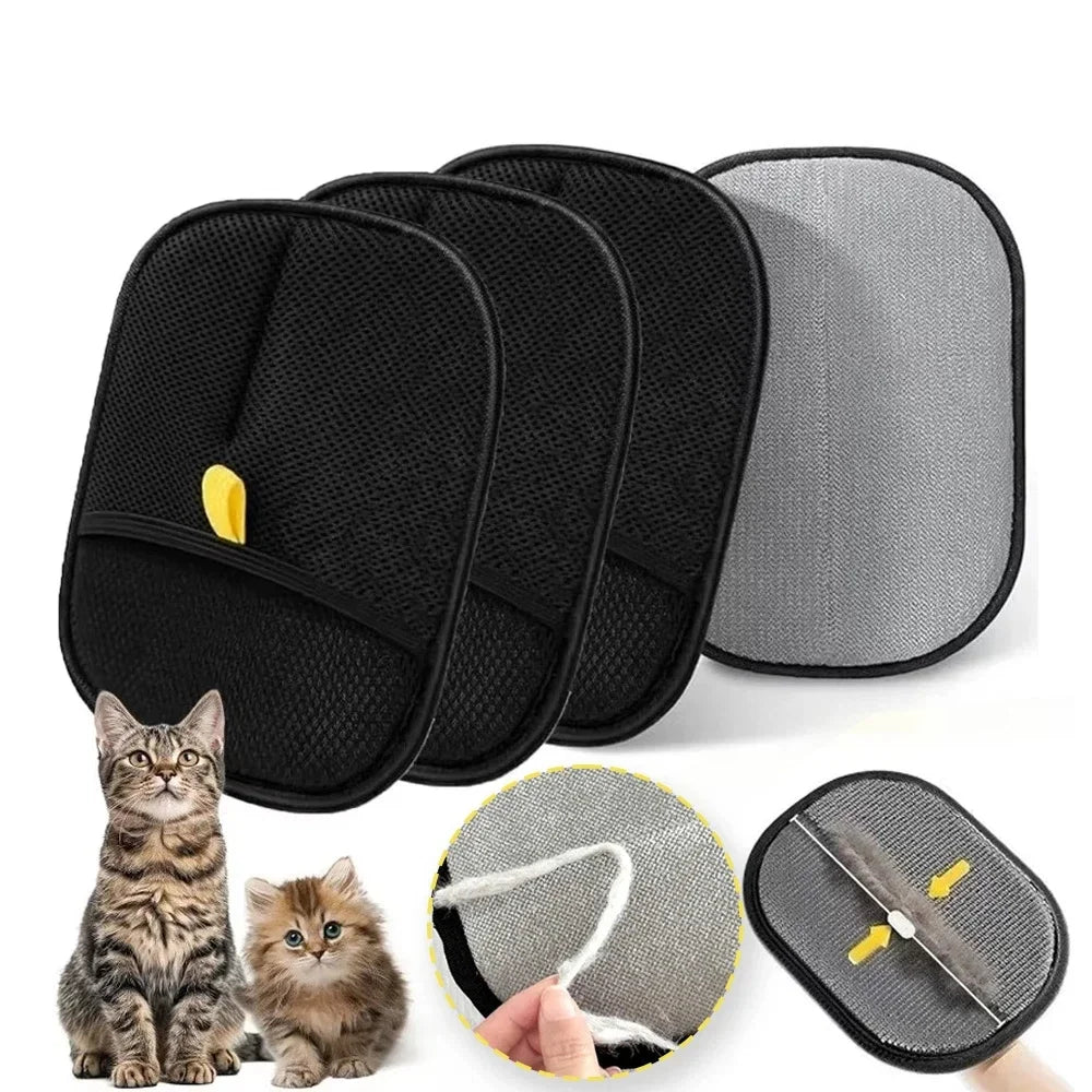 Static Double Sided Pet Hair Grooming Glove Reusable Lint Tool