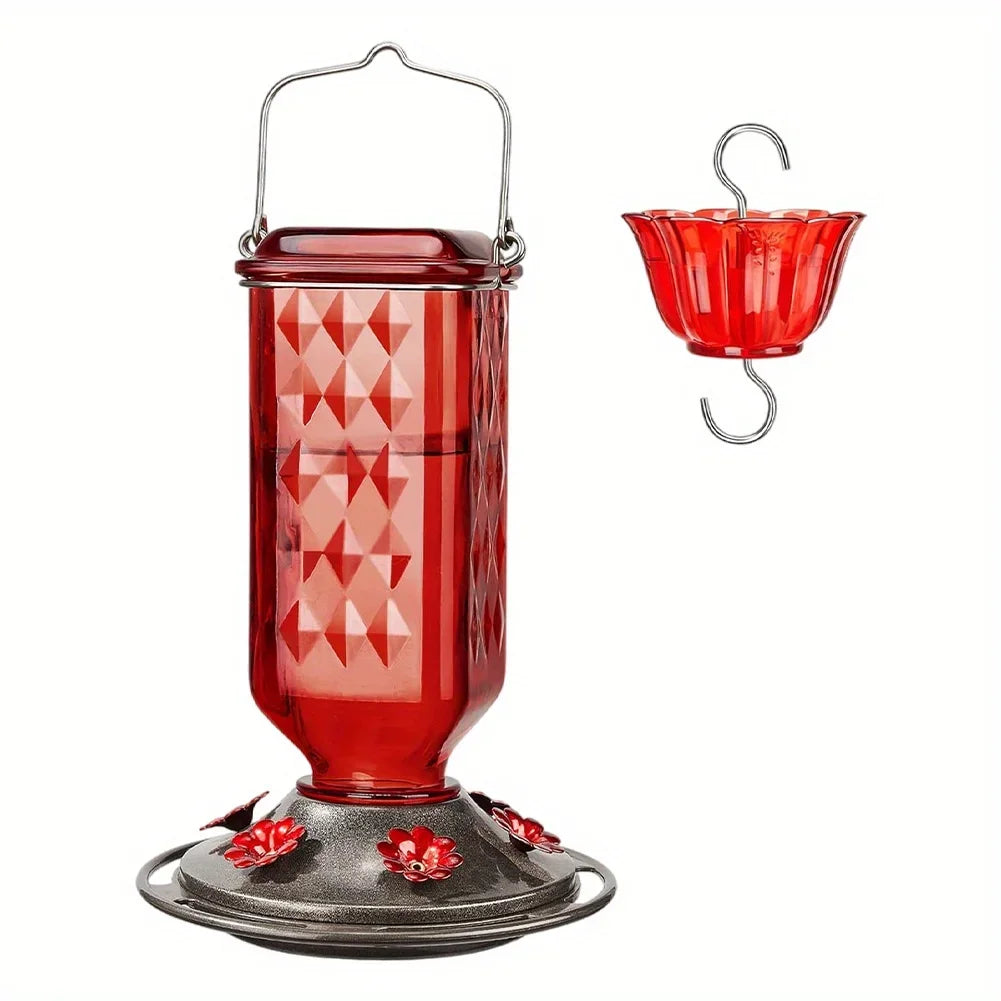 Hanging Plastic Hummingbird Feeder With Leakproof Base