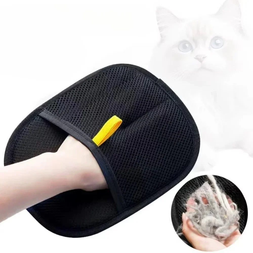 Static Double Sided Pet Hair Grooming Glove Reusable Lint Tool
