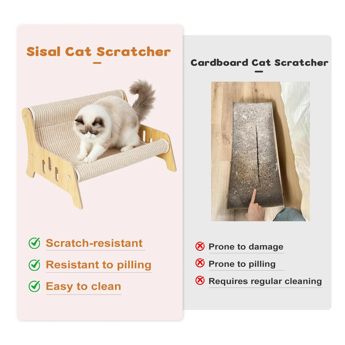 Sisal Cat Scratcher Bed With Comfortable Lounging Platform