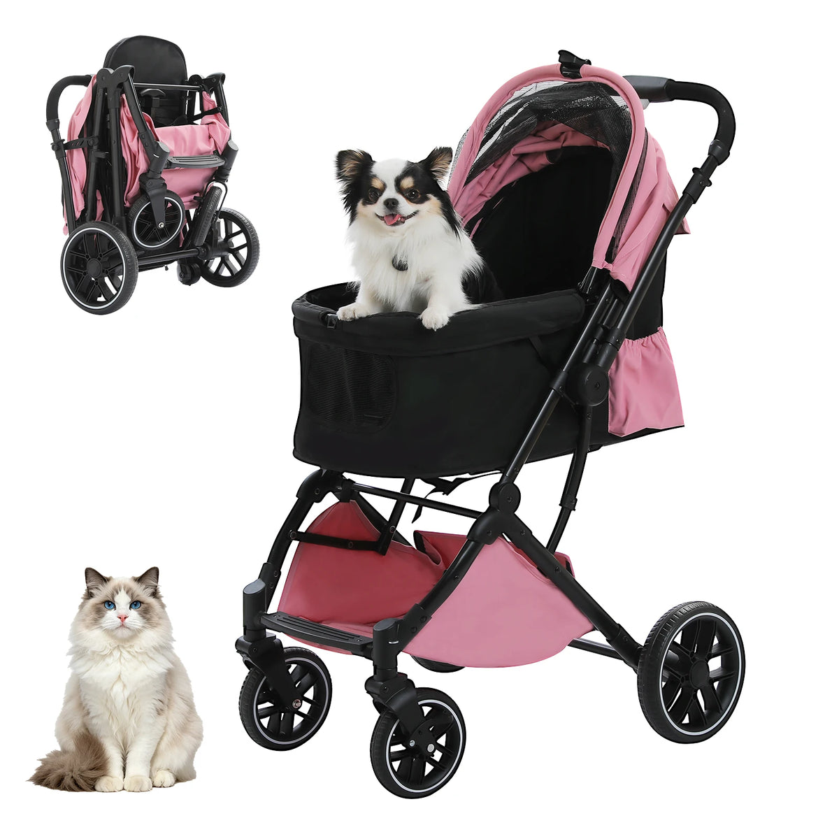 PAWZ Road Foldable Pet Stroller For Small Medium Dogs Cats