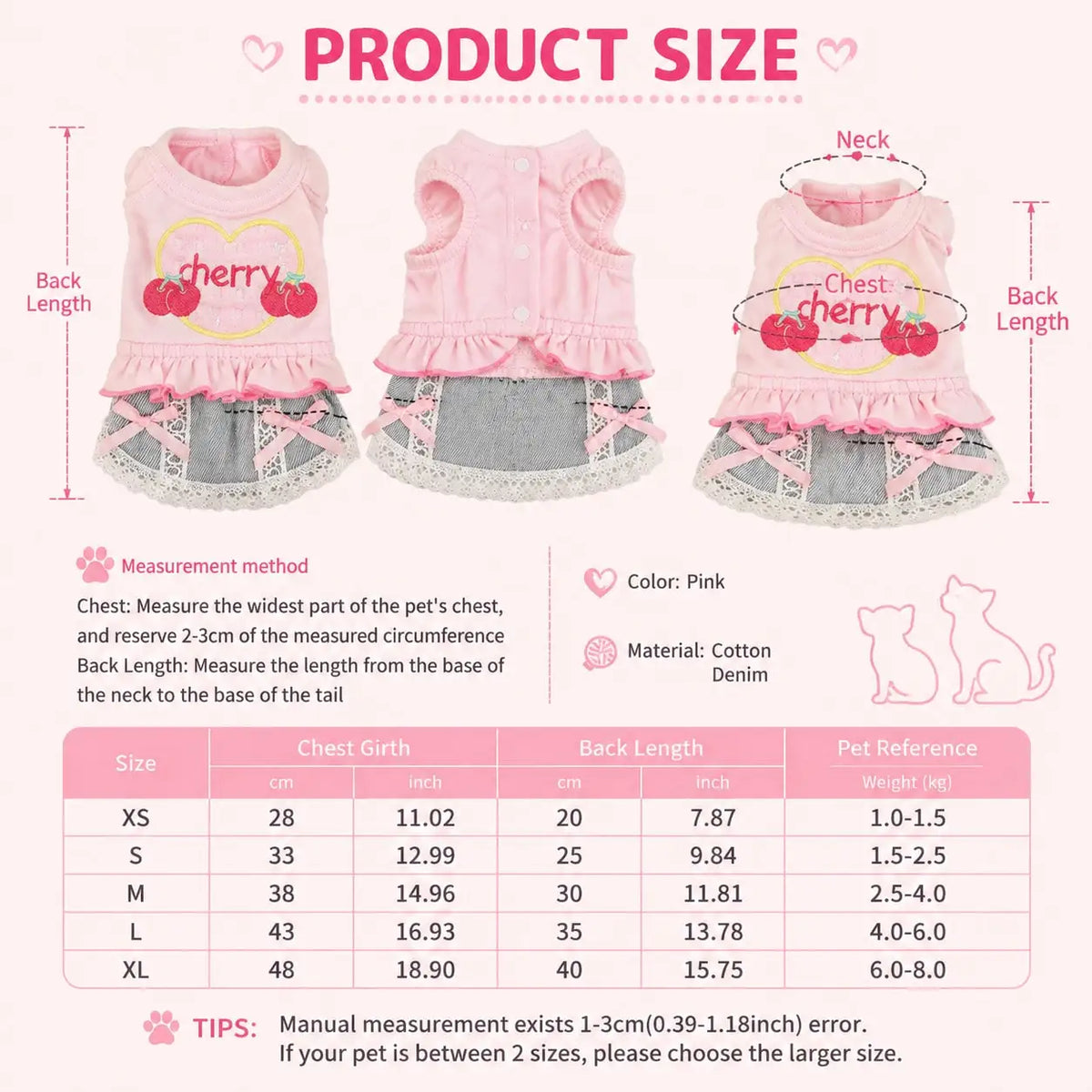 Stylish Denim Skirt Vest Set For Pets Spring Walking Outfit