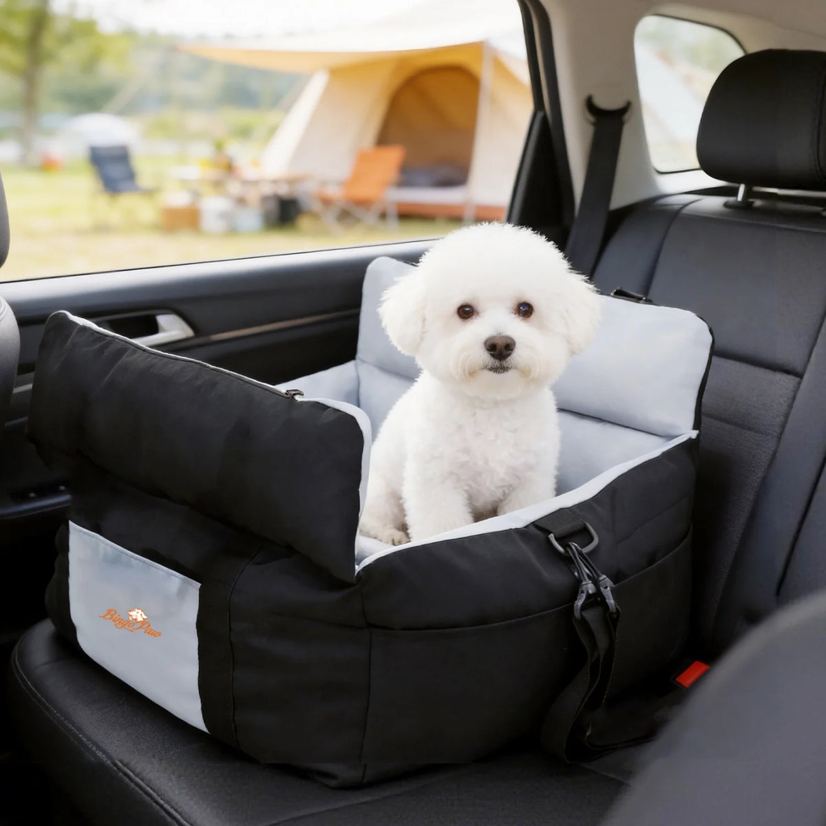 Premium Soft Small Dog Car Seat With Integrated Safety Straps