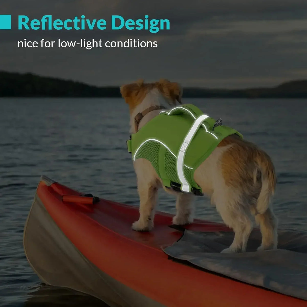Durable Mesh Dog Life Vest With Reflective Strips And Handle