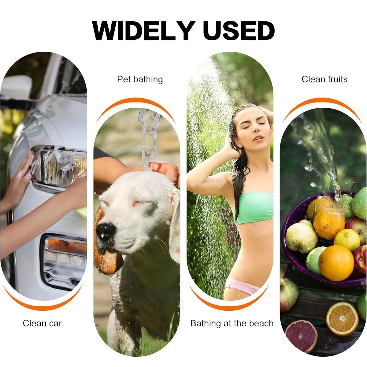 Rechargeable Portable Pet Shower Pump Hose For Home Outdoor Cleaning