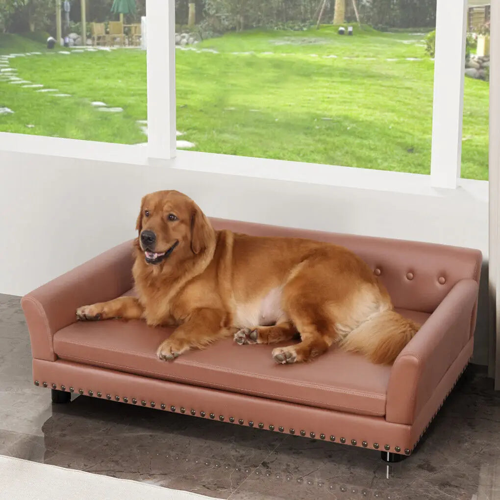 BingoPaw Waterproof Faux Fur Pet Sofa Bed With Removable Cushion