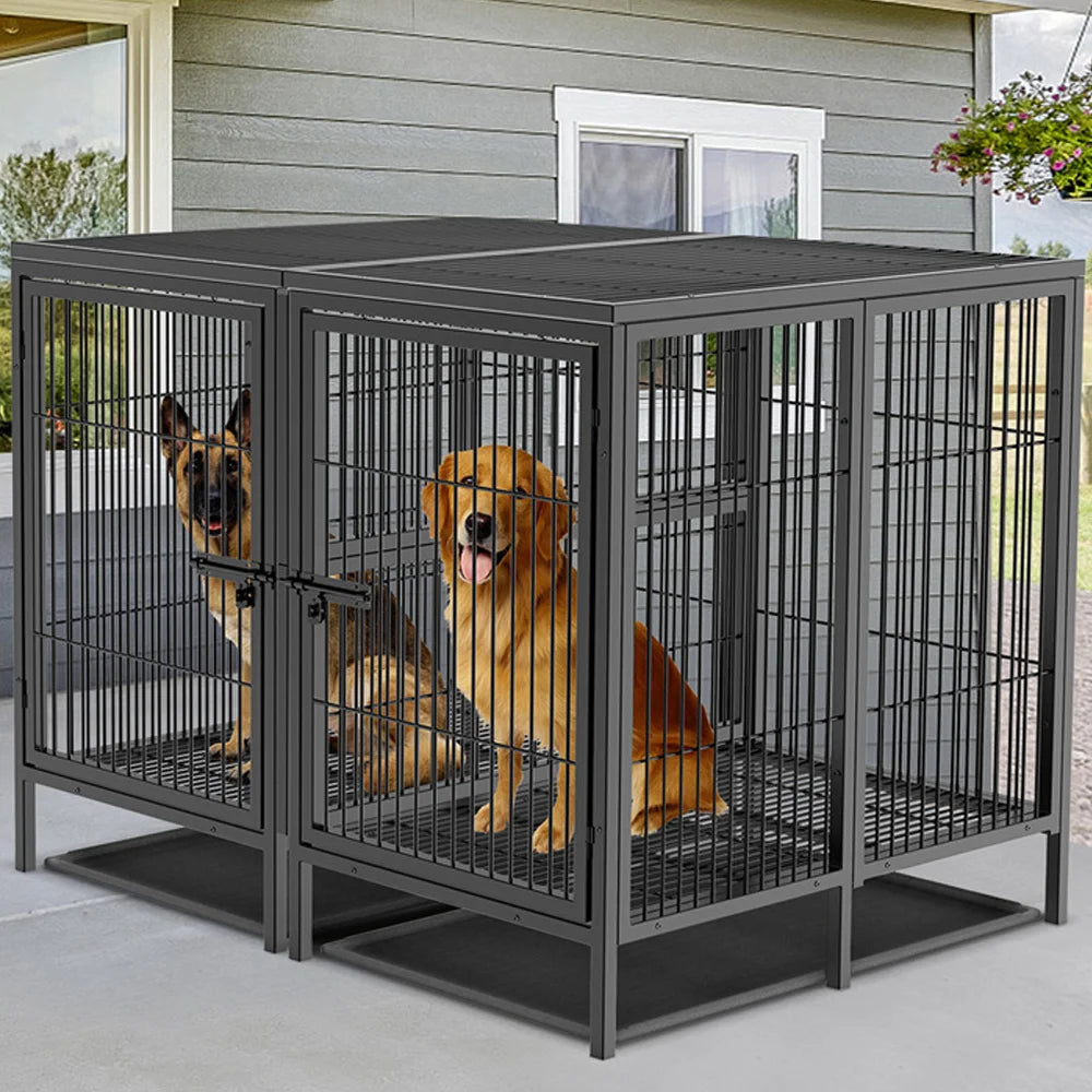 Borwart Heavy Duty Dog Crate With Removable Divider Tray