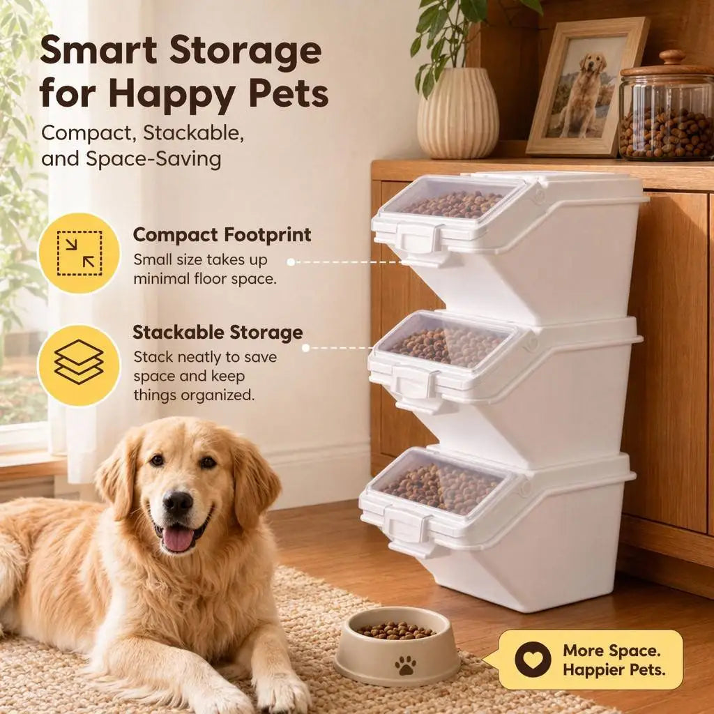 Premium Airtight Dog Food Storage Container With Measuring Scoop