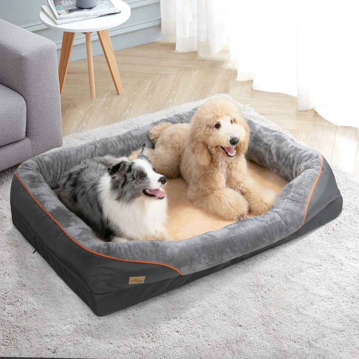 Bingopaw Waterproof Dog Bed Featuring Removable Fleece Cover And Comfort