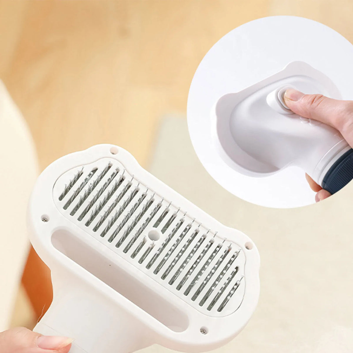 3In1 Pet Hair Dryer With Slicker Brush Low Noise Grooming