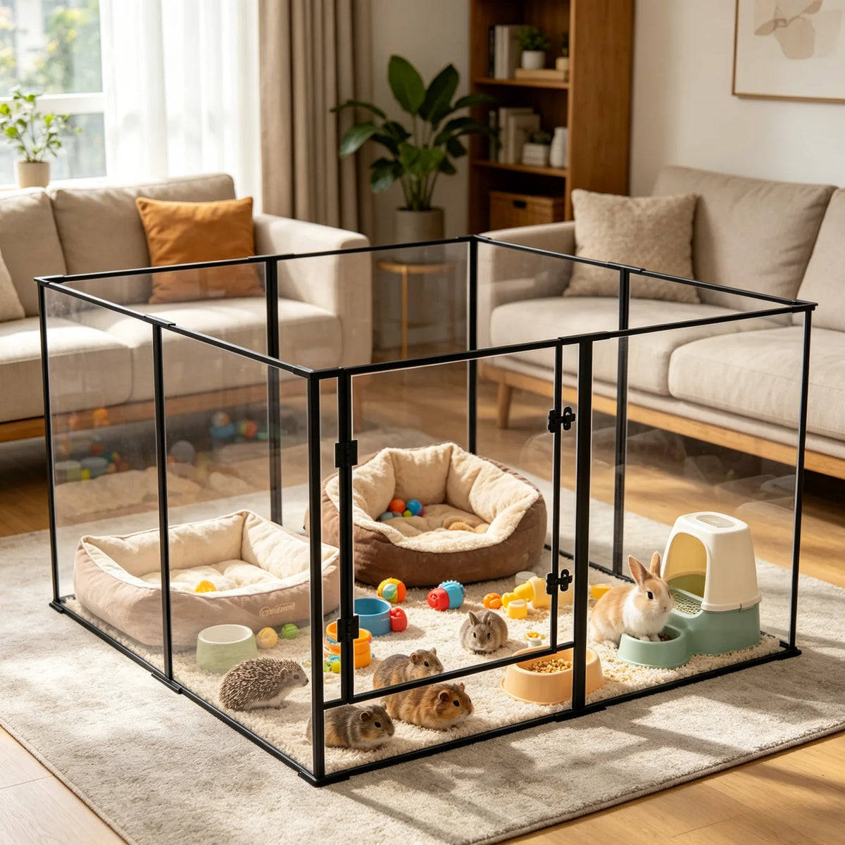 BINGOPAW Acrylic Dog Playpen Exercise Enclosure System