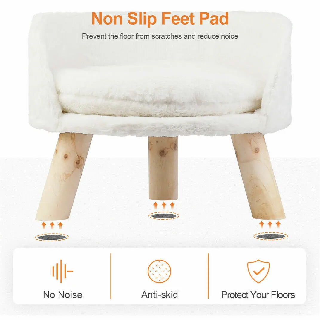 Luxury Plush Pet Nesting Chair Bed With Removable Cushion