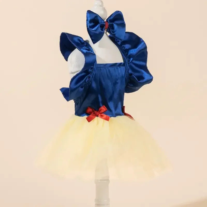 Elegant Plaid Print Pet Dress With Bow Detail For Pets