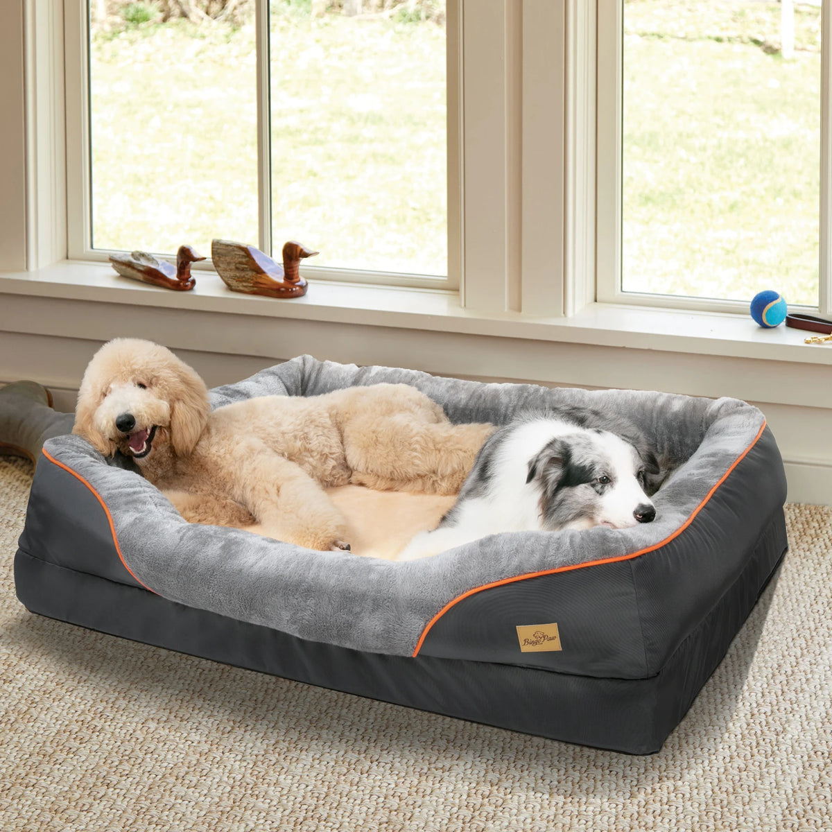 Bingopaw Waterproof Dog Bed Featuring Removable Fleece Cover And Comfort
