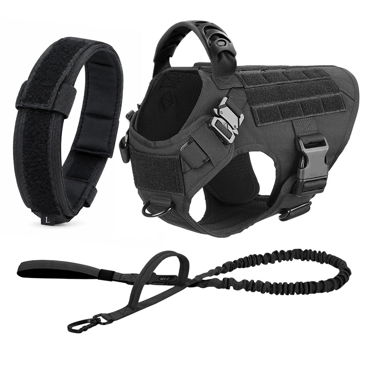 PETRAVEL Padded Nylon Dog Harness And Leash Set For Dogs