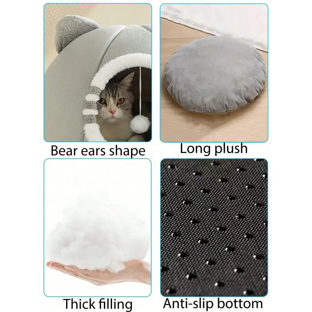 Washable SuperSoft Pet Bed Featuring AntiSlip Fiber Base