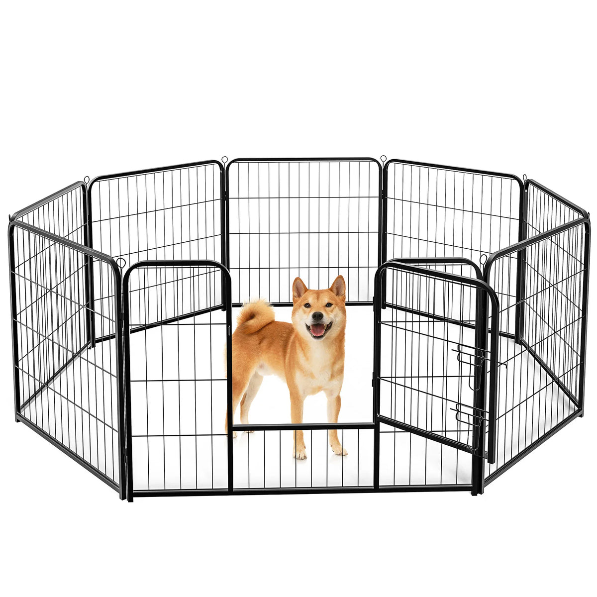 JHK Foldable Metal Dog Playpen For Indoor Outdoor Use