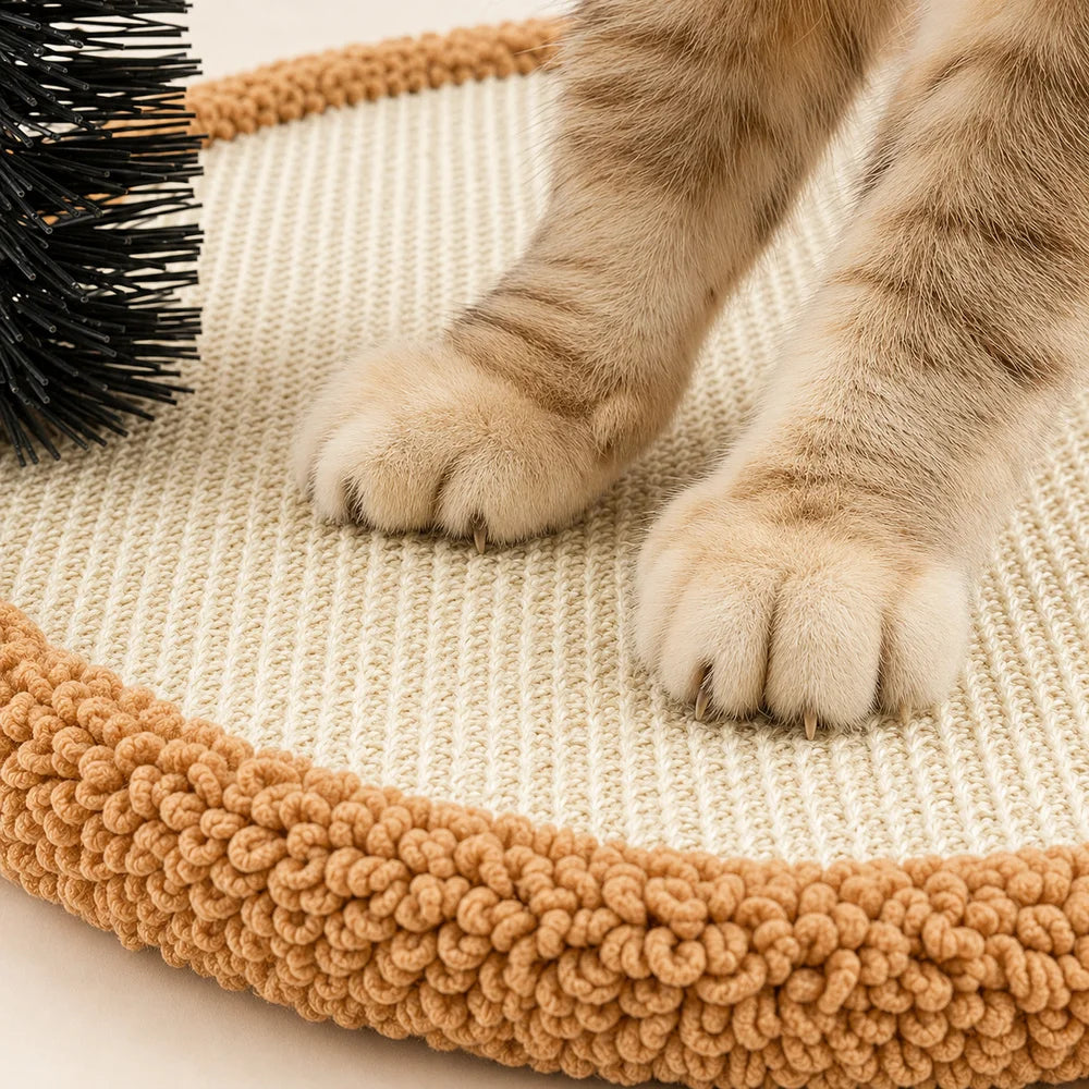 Indoor Cat Self Grooming Arch With Reversible Sisal Scratching Base