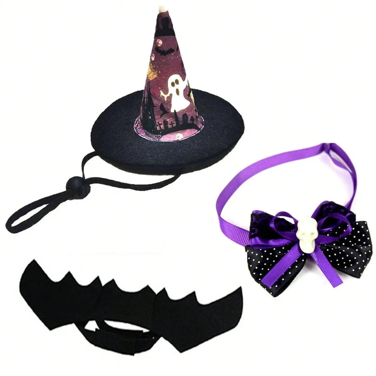 Halloween Pet Costume And Accessory Set For Cats And Dogs