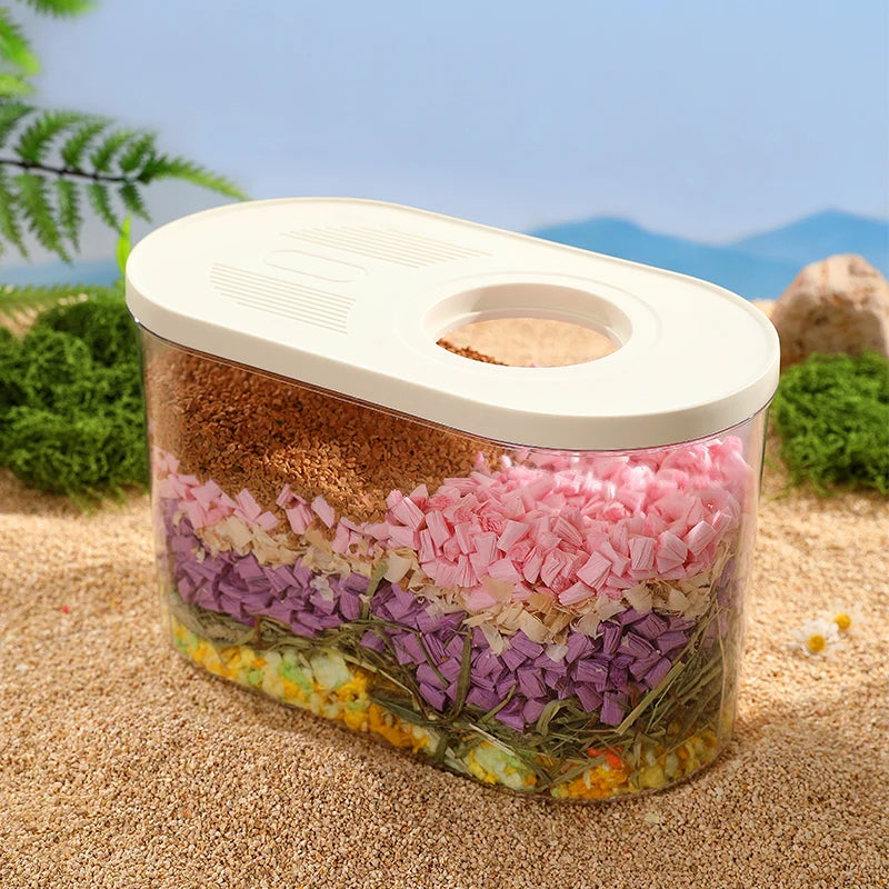 HiMISS Hamster Digging Bucket Oval Burrow Hideout Playhouse