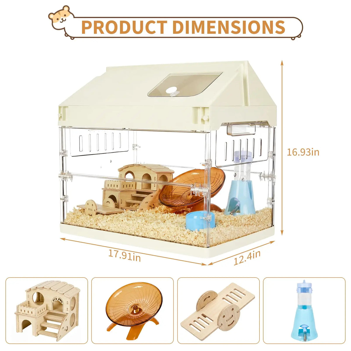 EliteZ Hamster Cage Starter Kit For Guinea Pig Rat Chinchilla