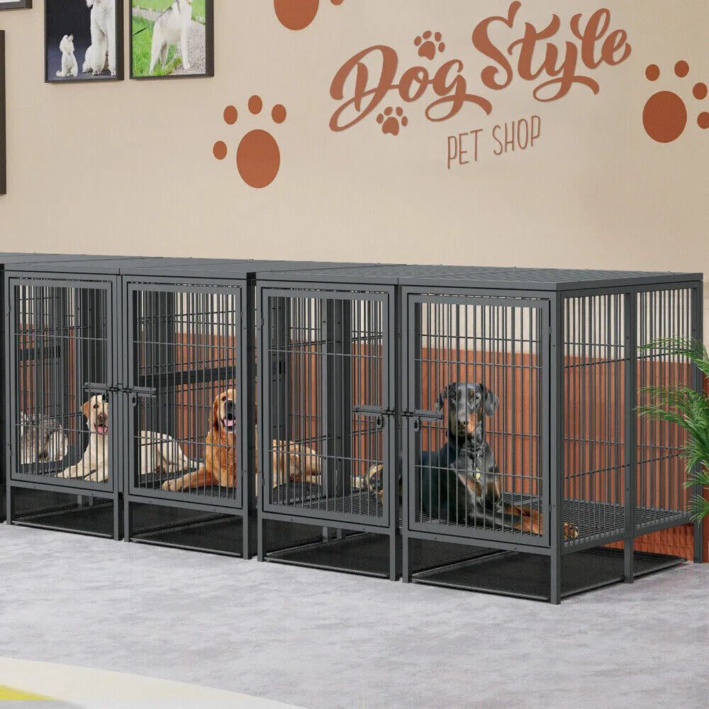 Borwart Heavy Duty Dog Crate With Removable Divider Tray