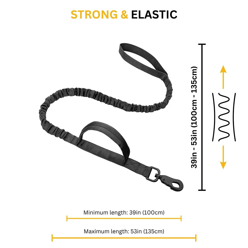 PetraVel Tactical Nylon Dog Harness With Adjustable Leash