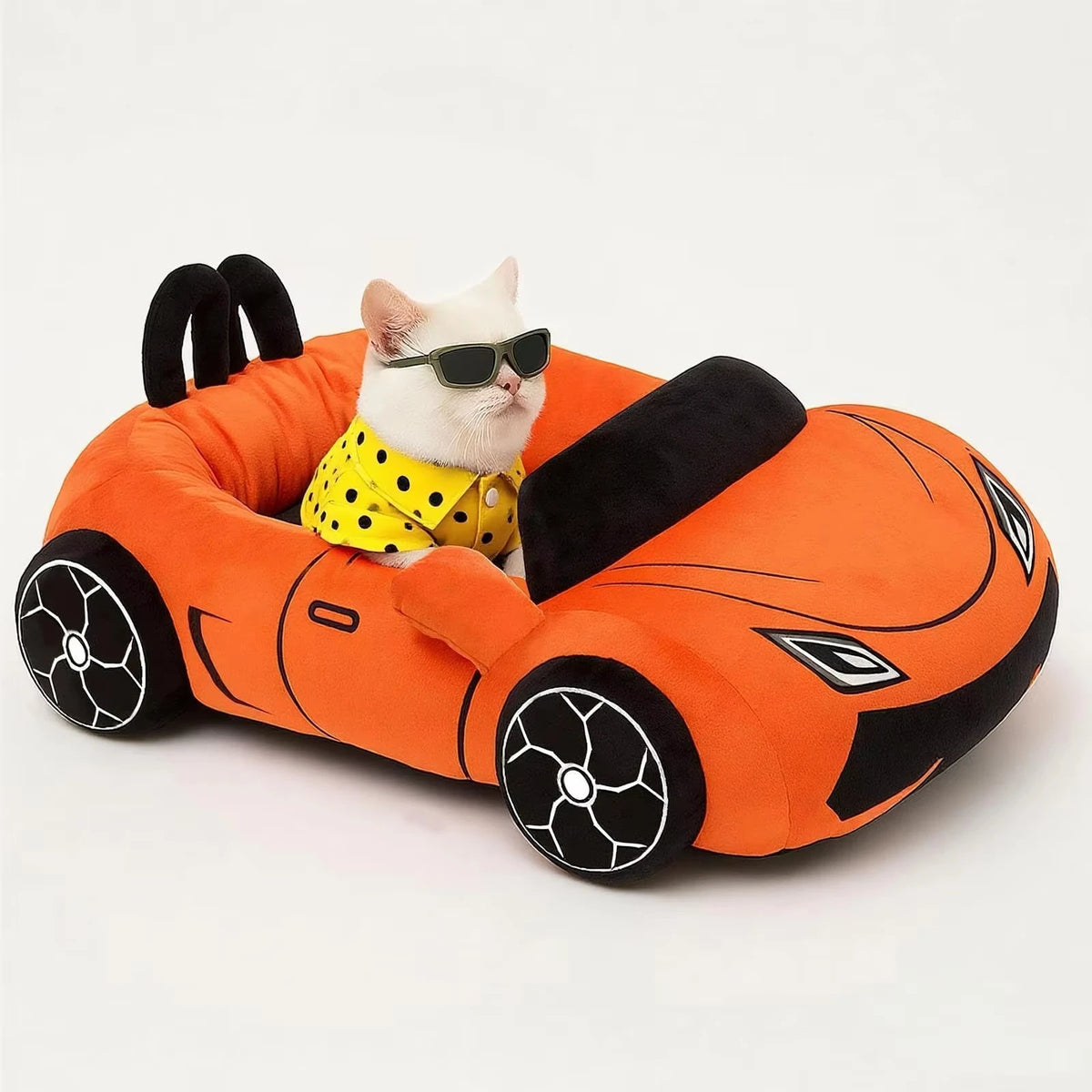 CWV Soft Coral Fleece Supercar Design Puppy Cat Bed