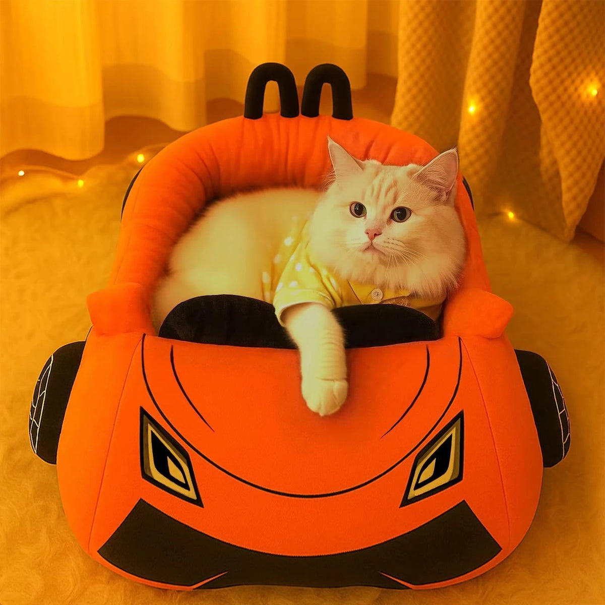 CWV Soft Coral Fleece Supercar Design Puppy Cat Bed
