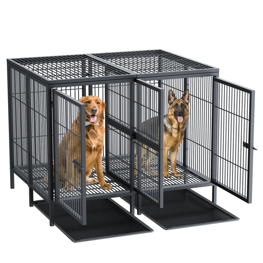 Borwart Heavy Duty Dog Crate With Removable Divider Tray