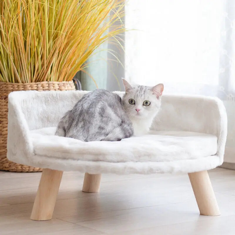 Luxury Plush Pet Nesting Chair Bed With Removable Cushion