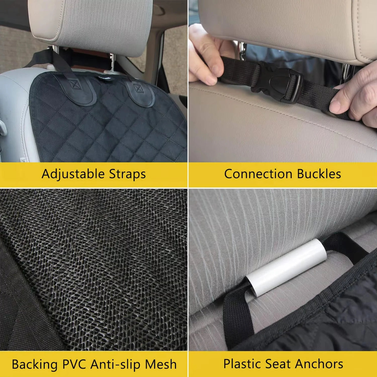 PetraVel Breathable Nylon Dog Car Front Seat Cover Protector