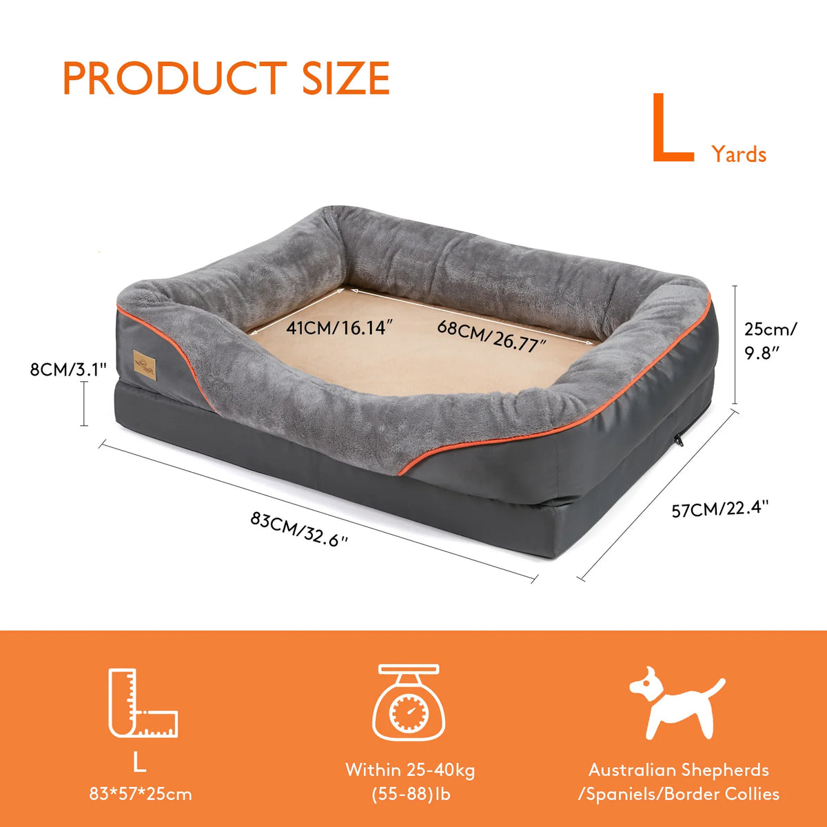 Bingopaw Waterproof Dog Bed Featuring Removable Fleece Cover And Comfort