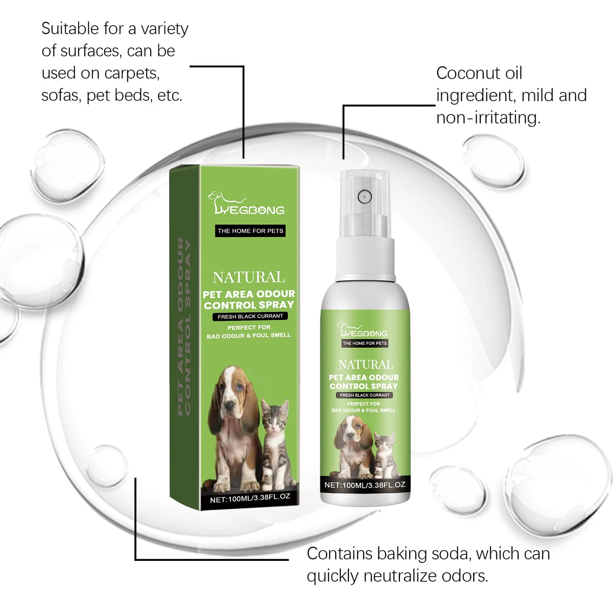 YEGBONG Pet Deodorizing Spray For Lasting Fresh Household Fragrance